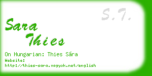 sara thies business card